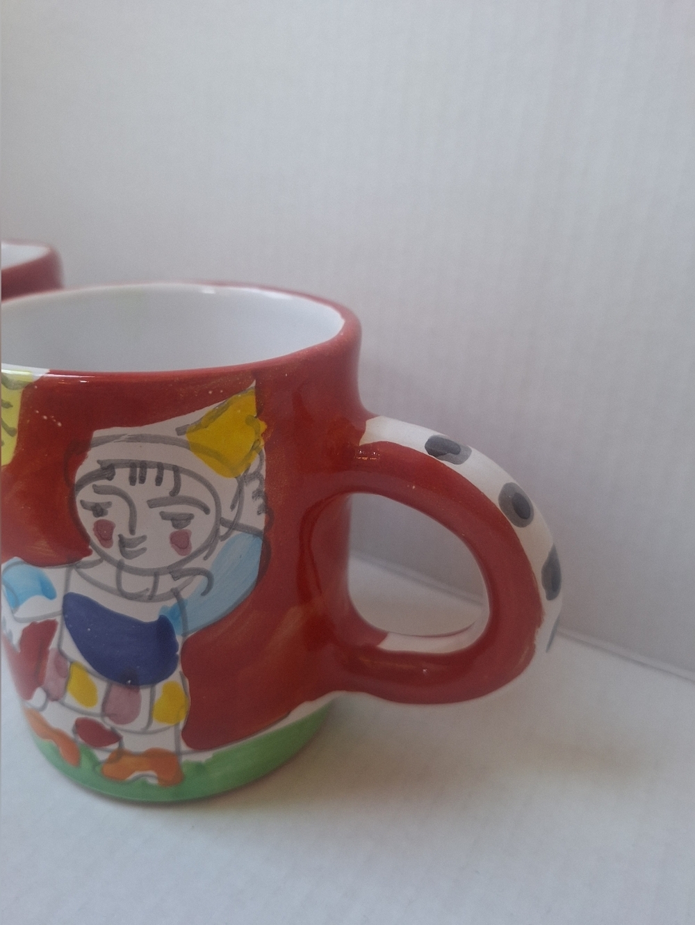 La Musa Ceramiche Christmas Coffee Mugs Hand Painted Holiday Colorful Lot Of 3 - Picture 2 of 6